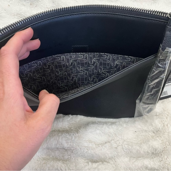 NWT Lipault Paris black leather clutch - Picture 4 of 6